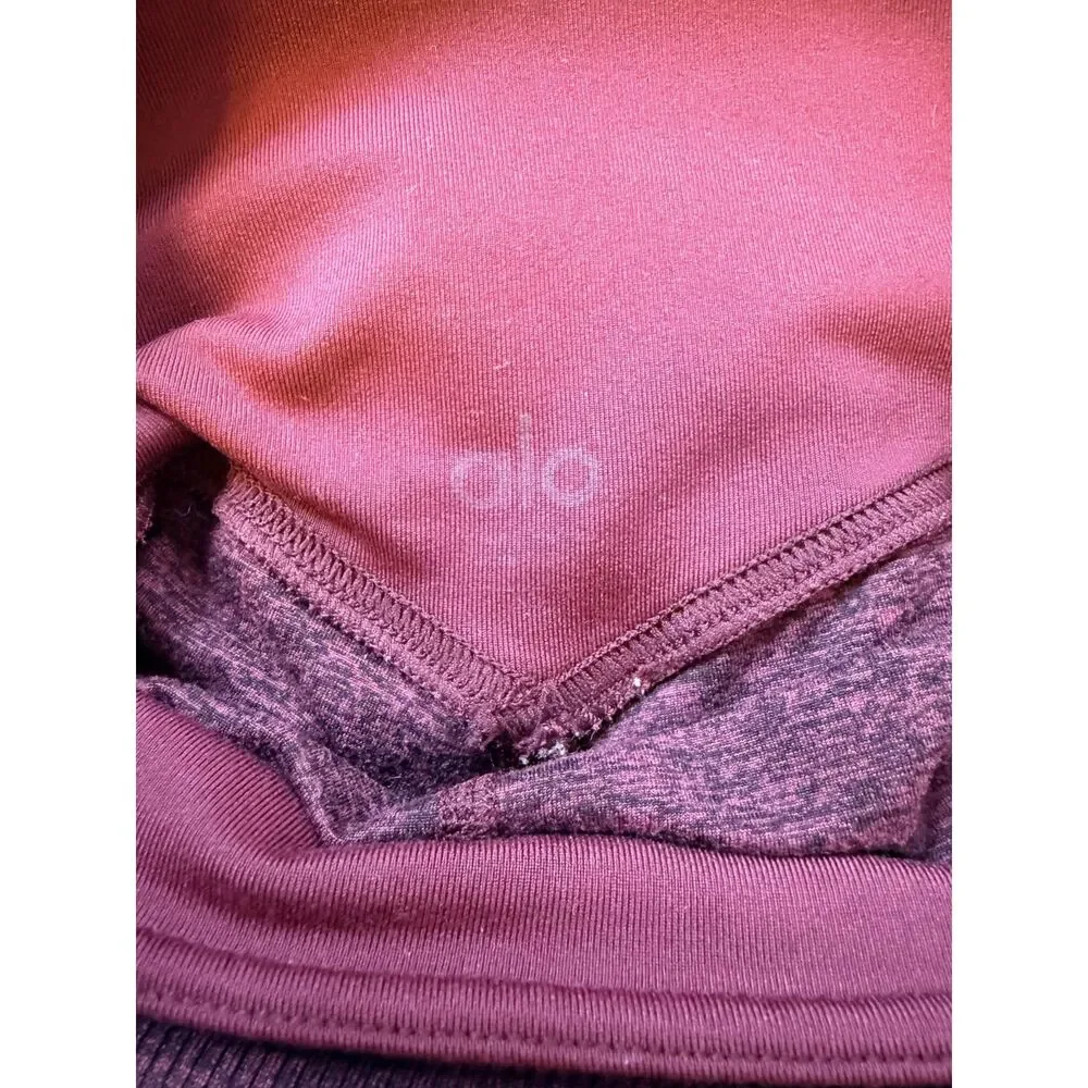 Alo Yoga High Waist Alosoft Lounge Leggings Heather Plum Purple Women's XS